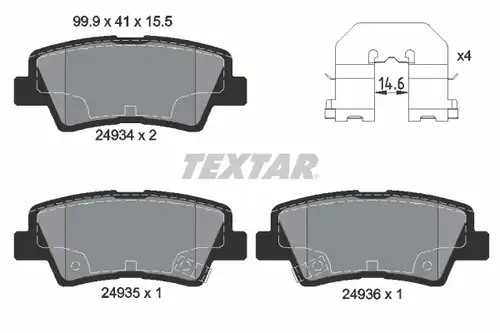 накладки TEXTAR 2493401