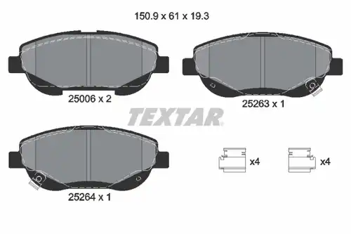 накладки TEXTAR 2500601