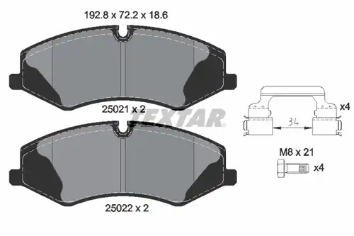 накладки TEXTAR 2502101