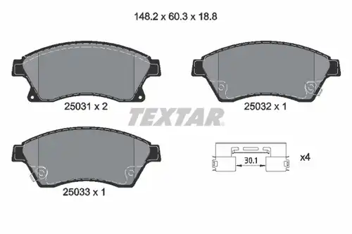 накладки TEXTAR 2503101