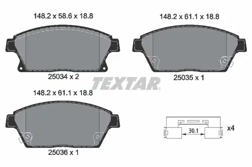 накладки TEXTAR 2503401