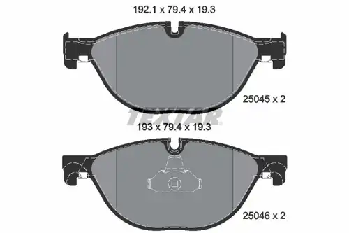 накладки TEXTAR 2504501