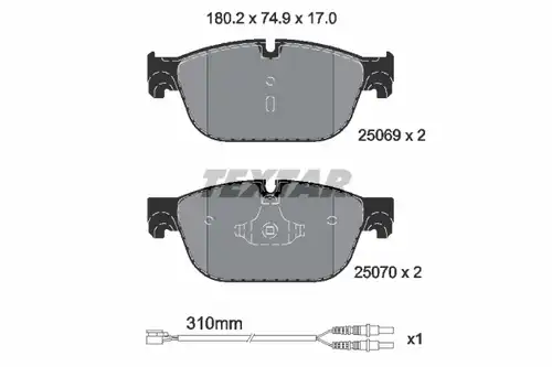 накладки TEXTAR 2506901