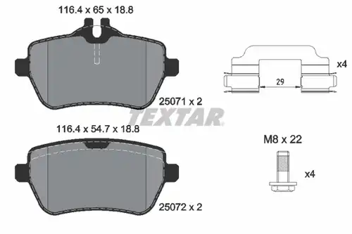 накладки TEXTAR 2507103