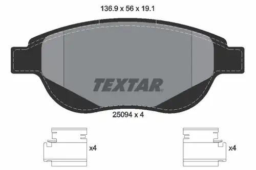 накладки TEXTAR 2509401