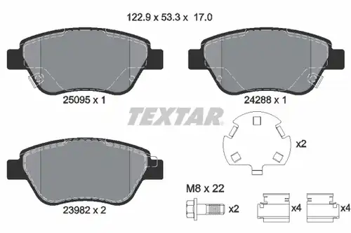 накладки TEXTAR 2509501