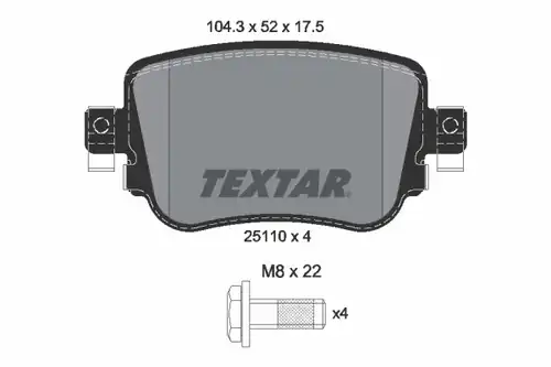 накладки TEXTAR 2511003