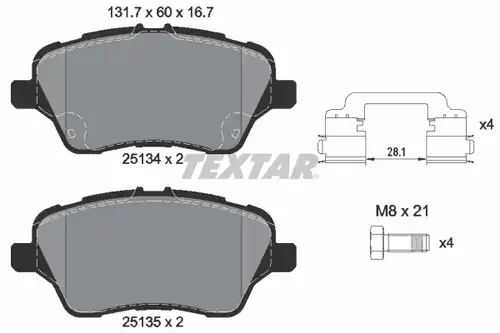 накладки TEXTAR 2513402