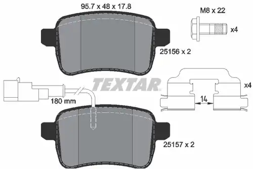 накладки TEXTAR 2515601