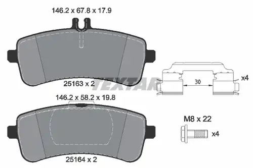 накладки TEXTAR 2516301