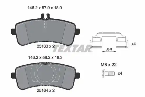 накладки TEXTAR 2516305