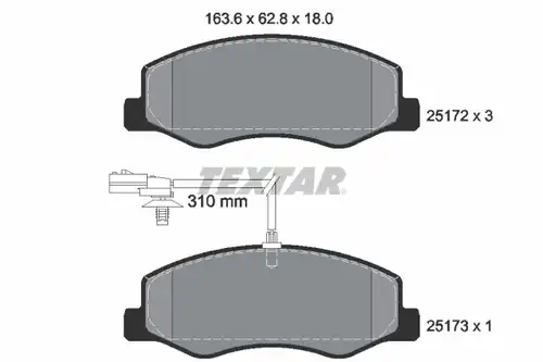 накладки TEXTAR 2517201