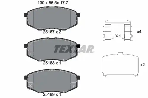 накладки TEXTAR 2518701