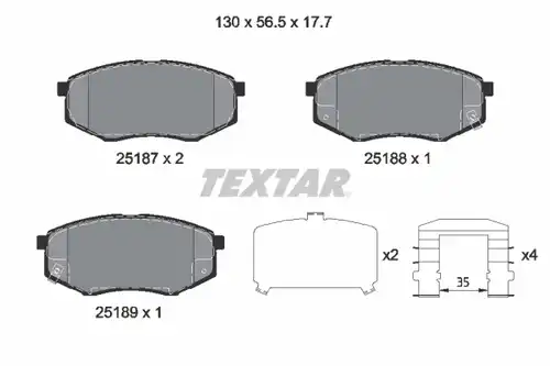 накладки TEXTAR 2518704