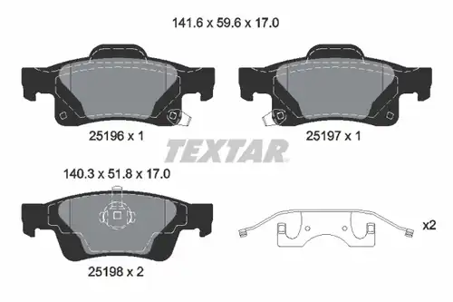 накладки TEXTAR 2519603