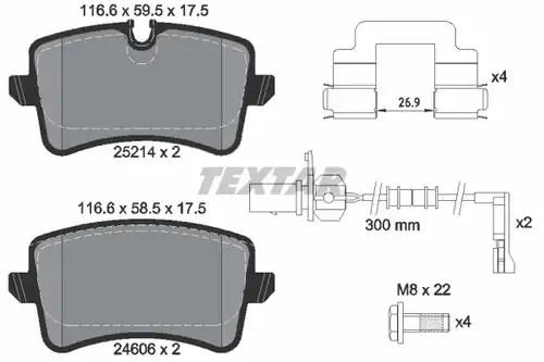 накладки TEXTAR 2521401