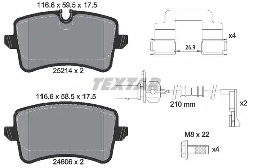 накладки TEXTAR 2521403