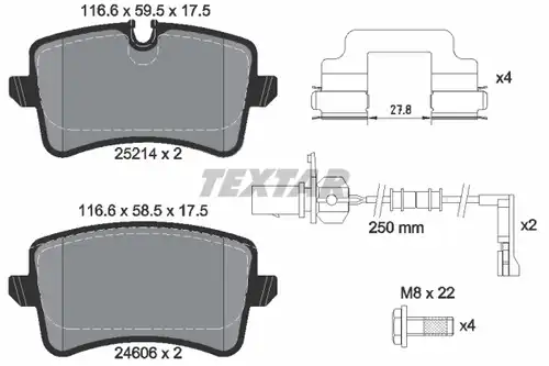 накладки TEXTAR 2521404