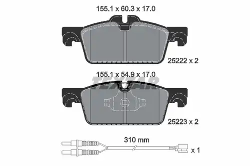 накладки TEXTAR 2522201