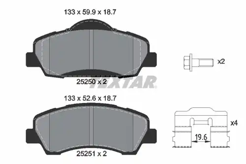 накладки TEXTAR 2525001