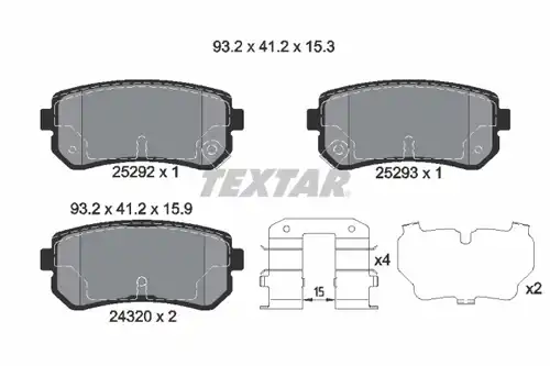 накладки TEXTAR 2529201