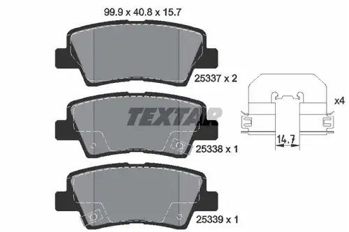 накладки TEXTAR 2533703