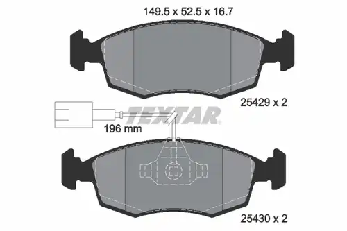 накладки TEXTAR 2542901