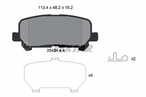 накладки TEXTAR 2543401