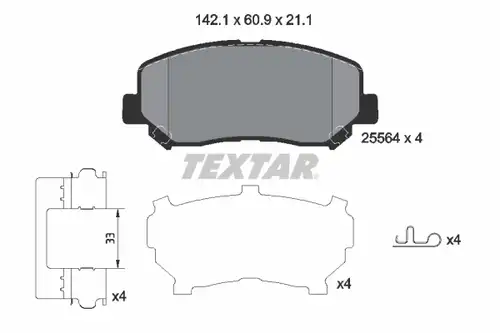 накладки TEXTAR 2556403