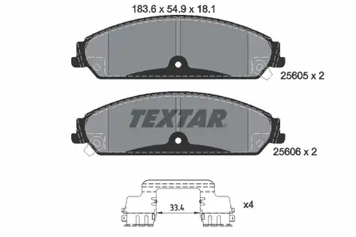 накладки TEXTAR 2560501