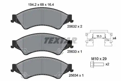 накладки TEXTAR 2563201