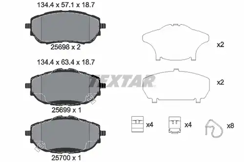 накладки TEXTAR 2569801