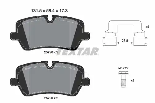 накладки TEXTAR 2572001