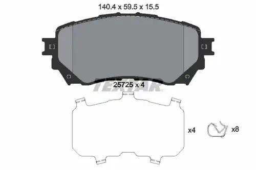 накладки TEXTAR 2572501