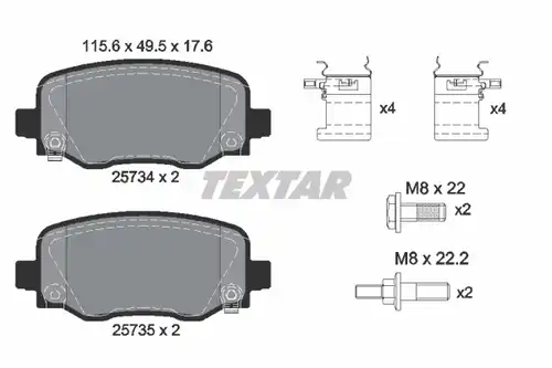 накладки TEXTAR 2573401