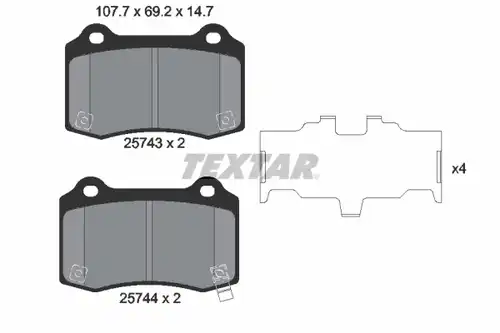 накладки TEXTAR 2574301