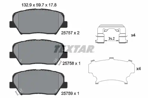 накладки TEXTAR 2575701