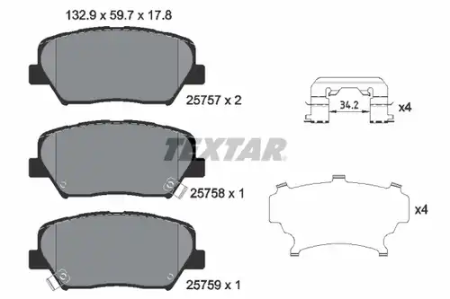 накладки TEXTAR 2575703