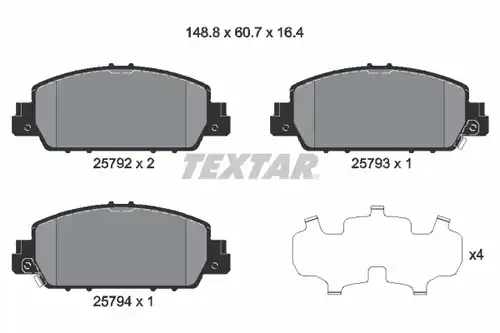 накладки TEXTAR 2579201