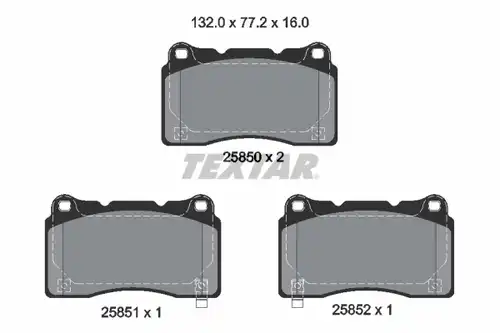 накладки TEXTAR 2585001