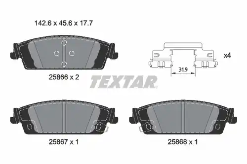 накладки TEXTAR 2586601