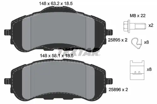 накладки TEXTAR 2589501