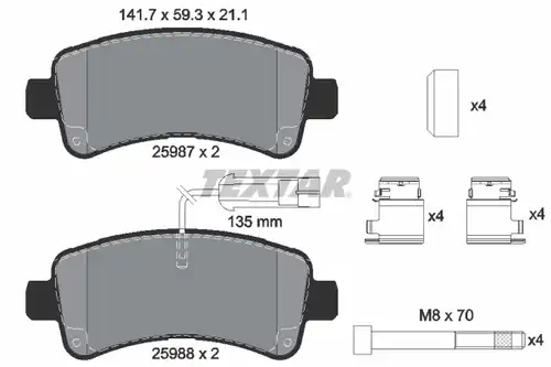 накладки TEXTAR 2598701