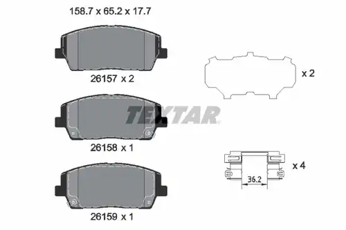 накладки TEXTAR 2615701