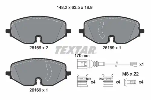 накладки TEXTAR 2616901