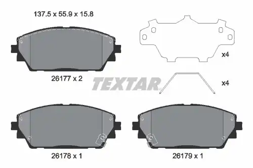 накладки TEXTAR 2617701