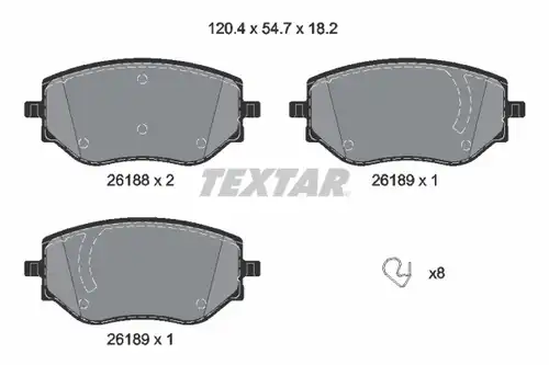 накладки TEXTAR 2618801