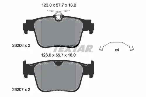 накладки TEXTAR 2620601