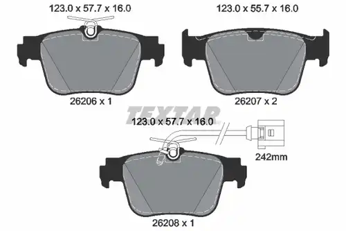 накладки TEXTAR 2620603