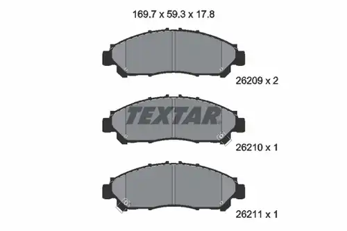 накладки TEXTAR 2620901